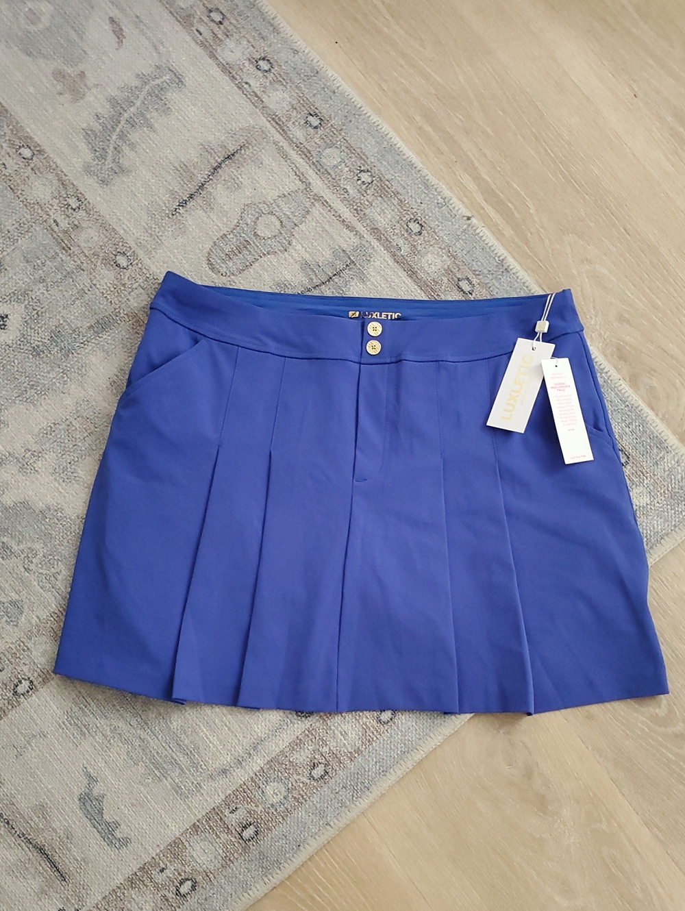 NWT Lilly Pultizer Luxletic Kimka Skort UPF 50+ Martinique Blue Sz14
